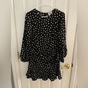 Princess Polly Black Dress with Flowers